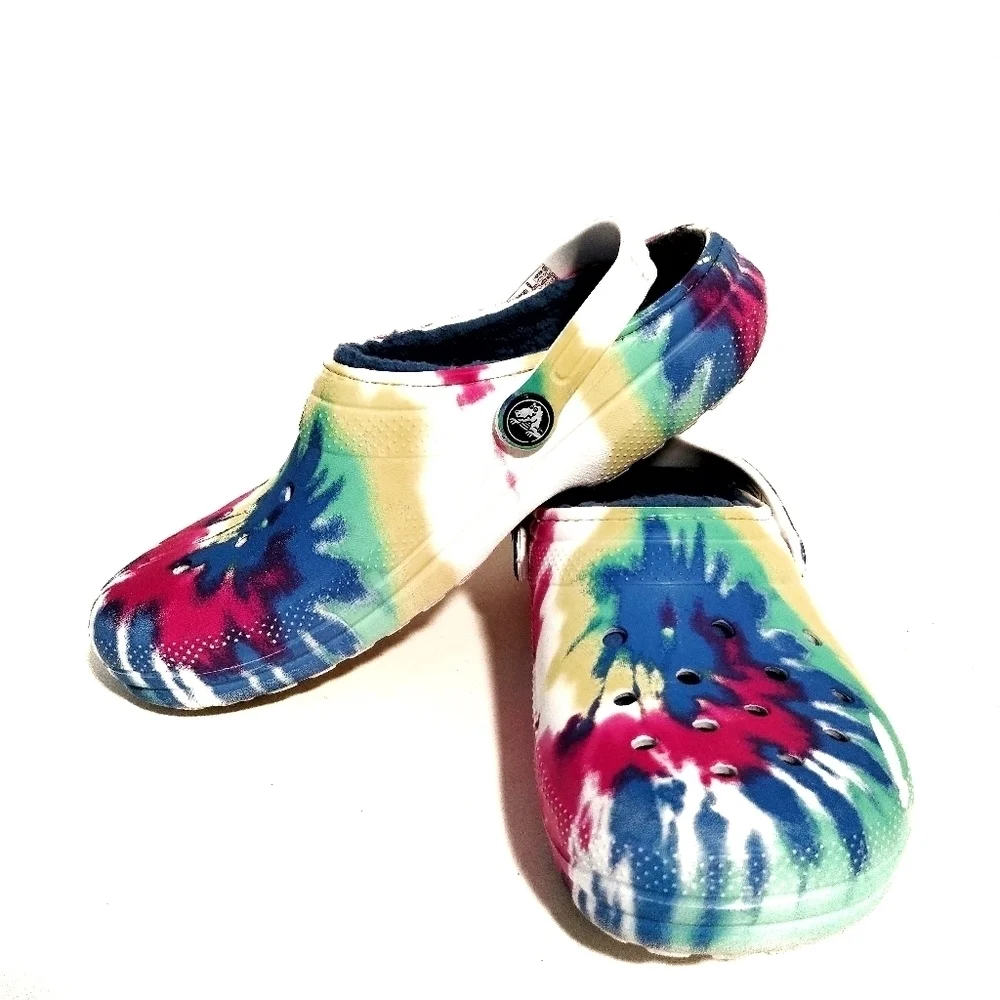 Crocs Classic Fur Lined‎ Tie Dye Clog Unisex M6/W8